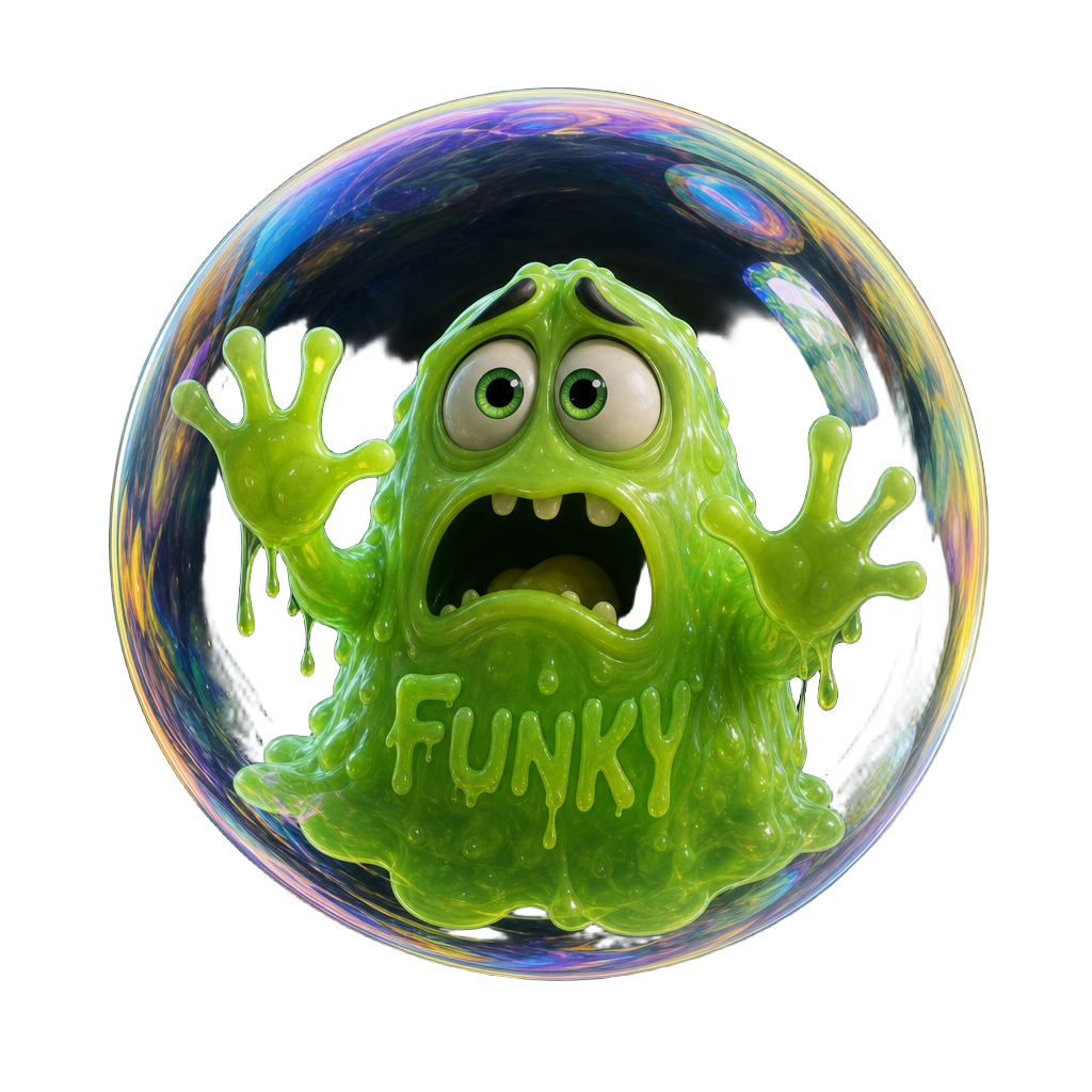 Funky trapped in a soap bubble